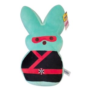 Peeps Ninja Dress Up Bunny Plush Teal Blue Black Red Martial Arts Stuffed Animal